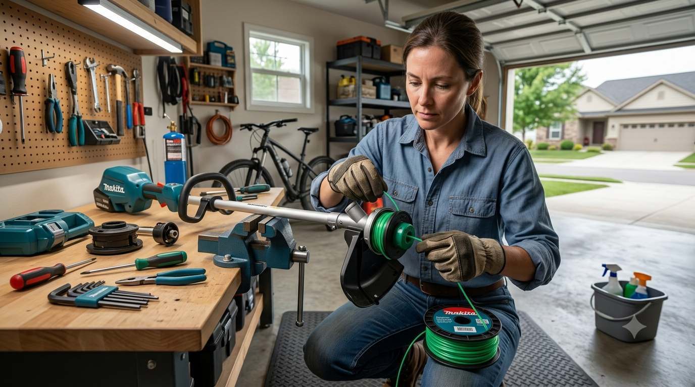 How to replace trimmer line Makita plastic line How to replace trimmer line Makita plastic line
