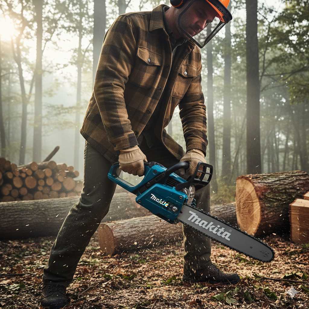 Starting a Makita Chainsaw Starting a Makita Chainsaw